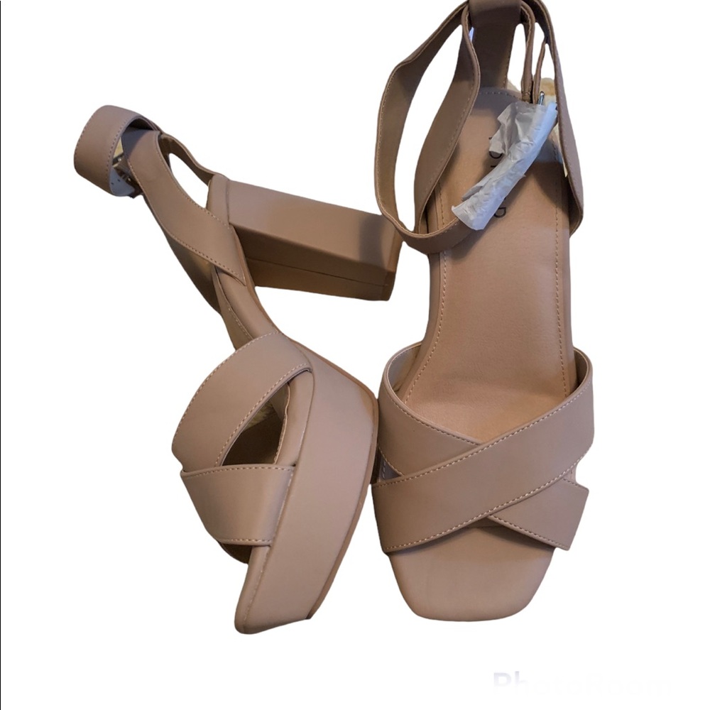Torrid Nude Platform Strap Sandals